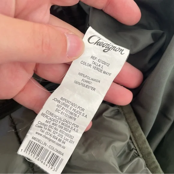 CHEVIGNON Olive Green Quilted Togs Puffer Vest Duck Logo
